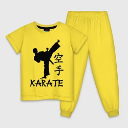 Пижама хлопковая детская Karate craftsmanship, цвет: желтый