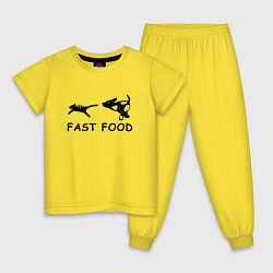 Детская пижама Fast food черный