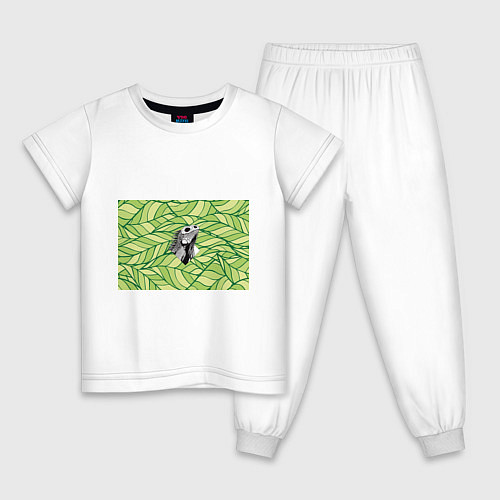 Детская пижама Игуана нежить / Белый – фото 1