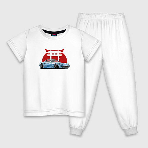 Детская пижама Mazda Rx-7 / Белый – фото 1