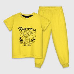 Пижама хлопковая детская Камчатка, цвет: желтый