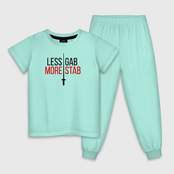 Детская пижама Less Gab, More Stab