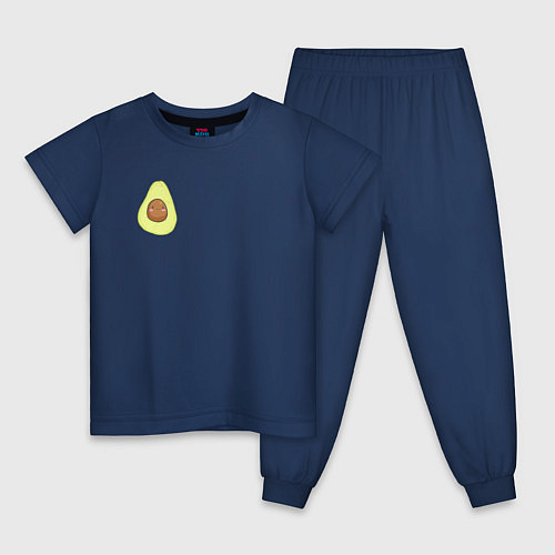Детская пижама Сердитый авокадо / Тёмно-синий – фото 1