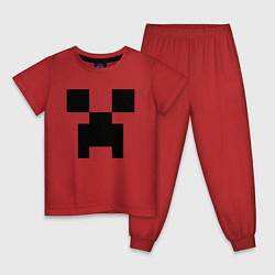 Пижама хлопковая детская Minecraft, цвет: красный