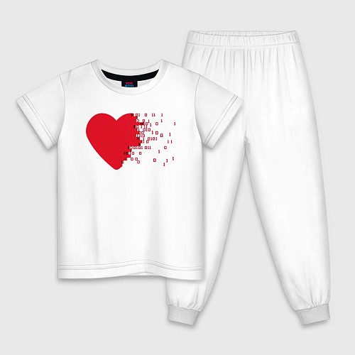 Детская пижама Сердце / Белый – фото 1
