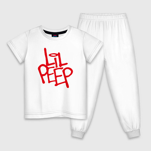 Детская пижама LiL PEEP НА СПИНЕ / Белый – фото 1