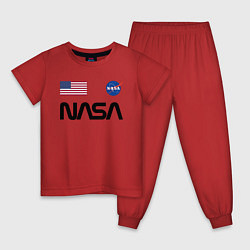Пижама хлопковая детская NASA НАСА, цвет: красный