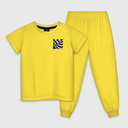 Пижама хлопковая детская Иллюзия, цвет: желтый