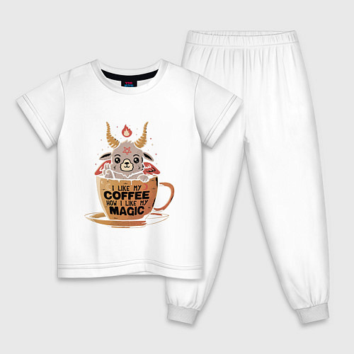 Детская пижама Magic Coffee / Белый – фото 1