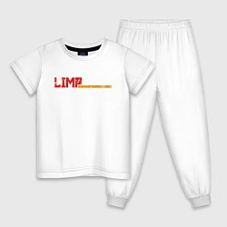 Пижама хлопковая детская LIMP BIZKIT, цвет: белый