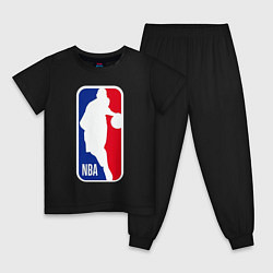 Пижама хлопковая детская NBA Kobe Bryant, цвет: черный