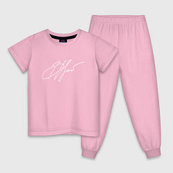 Пижама хлопковая детская ВЦой Автограф, цвет: светло-розовый