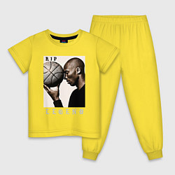 Пижама хлопковая детская Kobe - RIP Legend, цвет: желтый