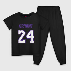 Пижама хлопковая детская Bryant 24, цвет: черный