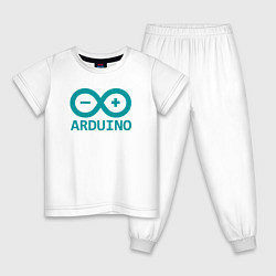Пижама хлопковая детская Arduino, цвет: белый