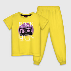 Пижама хлопковая детская Retro Back to the Old 90s, цвет: желтый