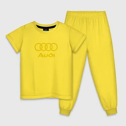 Пижама хлопковая детская Audi GOLD, цвет: желтый