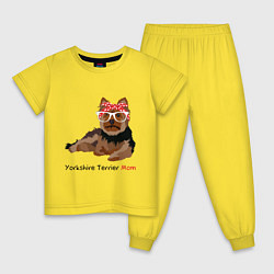 Детская пижама Yorkshire terrier mom
