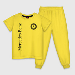 Пижама хлопковая детская MERCEDES, цвет: желтый