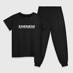 Пижама хлопковая детская EMINEM, цвет: черный