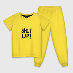 Пижама хлопковая детская Shut Up Егор Крид, цвет: желтый