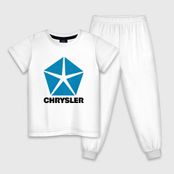 Пижама хлопковая детская Chrysler, цвет: белый