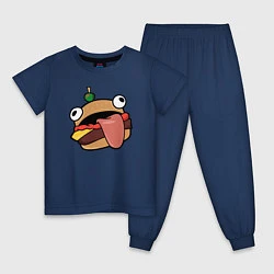 Пижама хлопковая детская Fortnite Burger, цвет: тёмно-синий