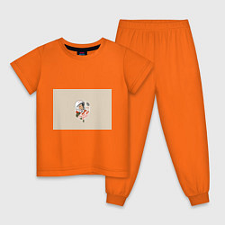 Пижама хлопковая детская Спасибо, Юра!, цвет: оранжевый