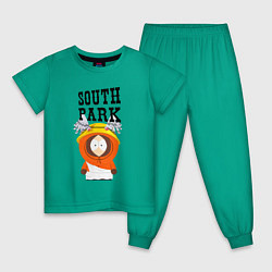 Пижама хлопковая детская South Park Кенни, цвет: зеленый