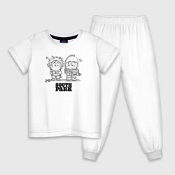 Пижама хлопковая детская South Park, цвет: белый