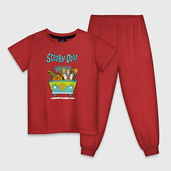 Пижама хлопковая детская Scooby-Doo, цвет: красный