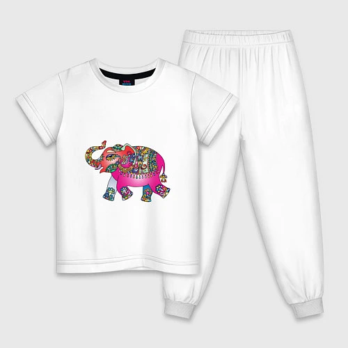 Детская пижама Слон / Белый – фото 1