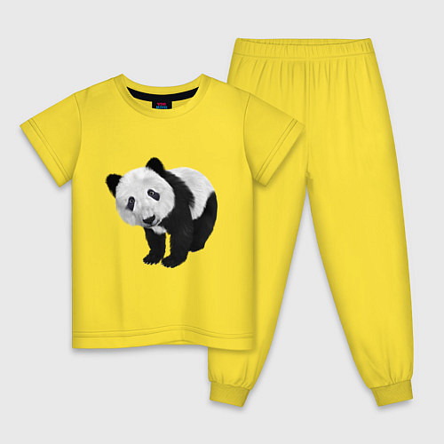Детская пижама Панда / Желтый – фото 1