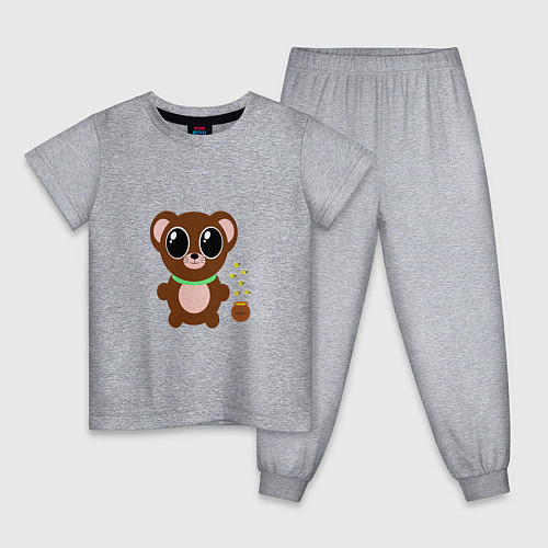 Детская пижама Медвежонок / Меланж – фото 1