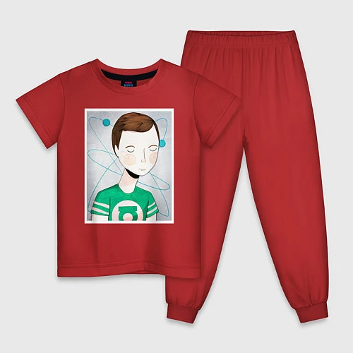 Детская пижама Sheldon Cooper / Красный – фото 1