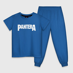 Пижама хлопковая детская PANTERA, цвет: синий