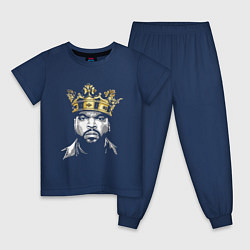Пижама хлопковая детская Ice Cube King, цвет: тёмно-синий