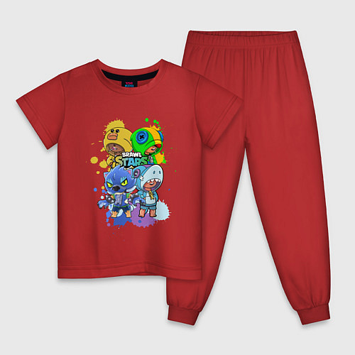 Детская пижама Brawl Stars Leon Quattro / Красный – фото 1