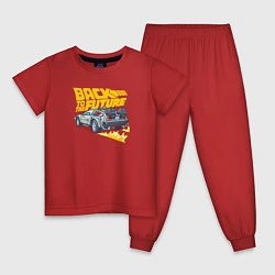 Пижама хлопковая детская Back to the Future, цвет: красный