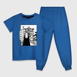 Пижама хлопковая детская No-Face Spirited Away Ghibli, цвет: синий