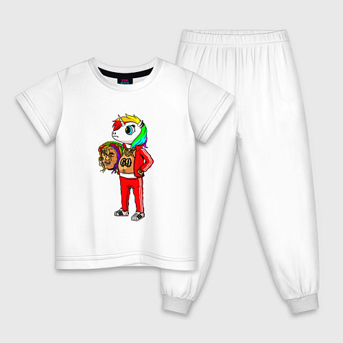 Детская пижама Такеши 6ix9ine / Белый – фото 1