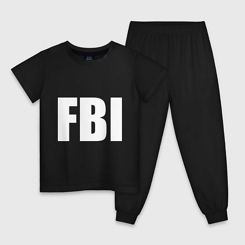 Детская пижама FBI / Черный – фото 1