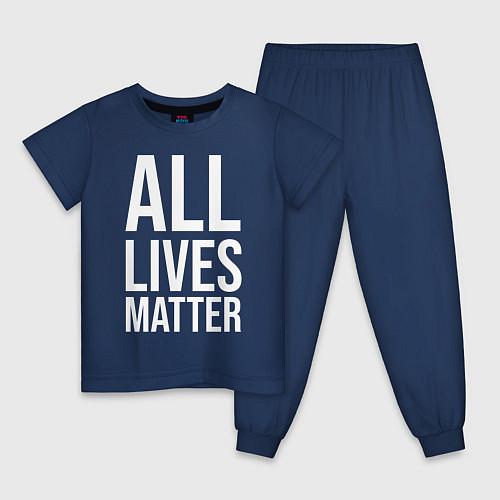 Детская пижама ALL LIVES MATTER / Тёмно-синий – фото 1
