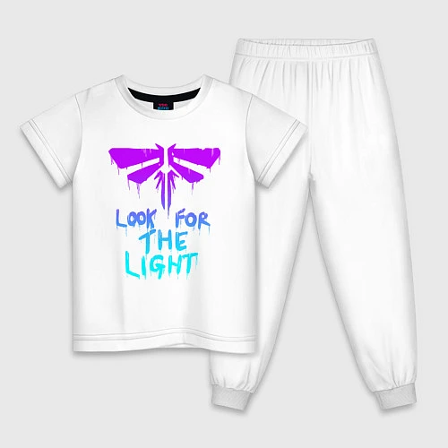 Детская пижама ЦИКАДЫ LOOK FOR THE LIGHT / Белый – фото 1