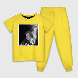 Пижама хлопковая детская MASK, цвет: желтый