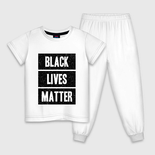 Детская пижама Black lives matter Z / Белый – фото 1