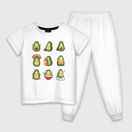 Детская пижама Life Avocado / Белый – фото 1