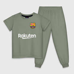 Пижама хлопковая детская BARCELONA, цвет: авокадо