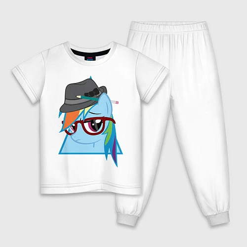 Детская пижама Rainbow Dash hipster / Белый – фото 1