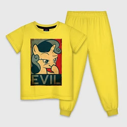 Пижама хлопковая детская Trixie Evil, цвет: желтый